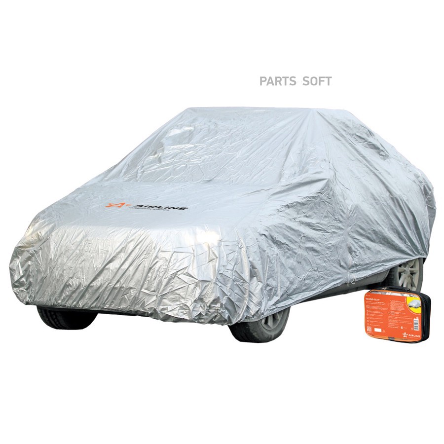 Тент для укрытия автомобиля (495x195x120 см) "AIRLINE" (водонепроницаемый, универсальный) - AIRLINE None None